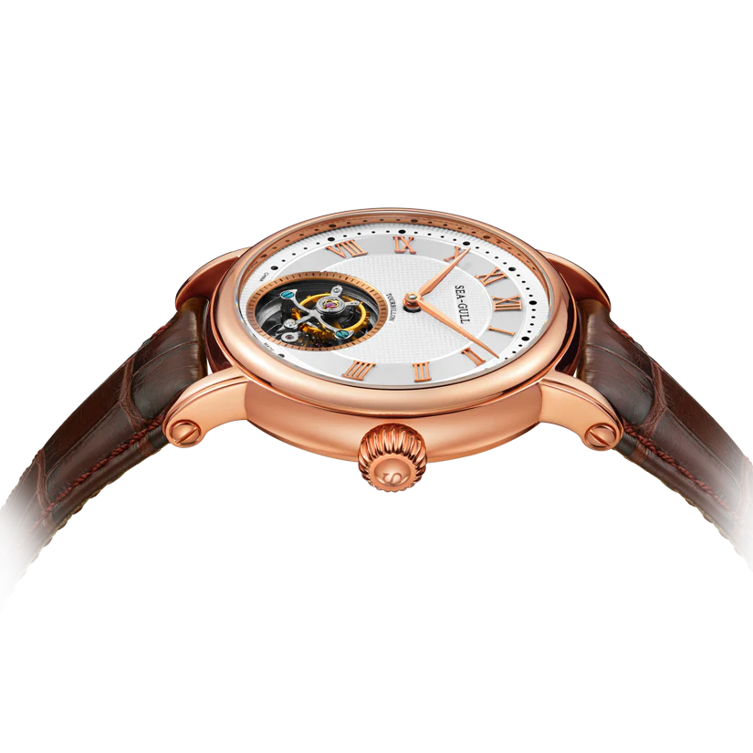 Seagull Watch | 18K Rose Gold Off-center Tourbillon Watch 40mm - Image 3
