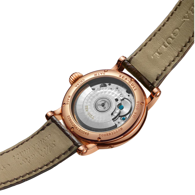Seagull Watch | 18K Rose Gold Off-center Tourbillon Watch 40mm - Image 4