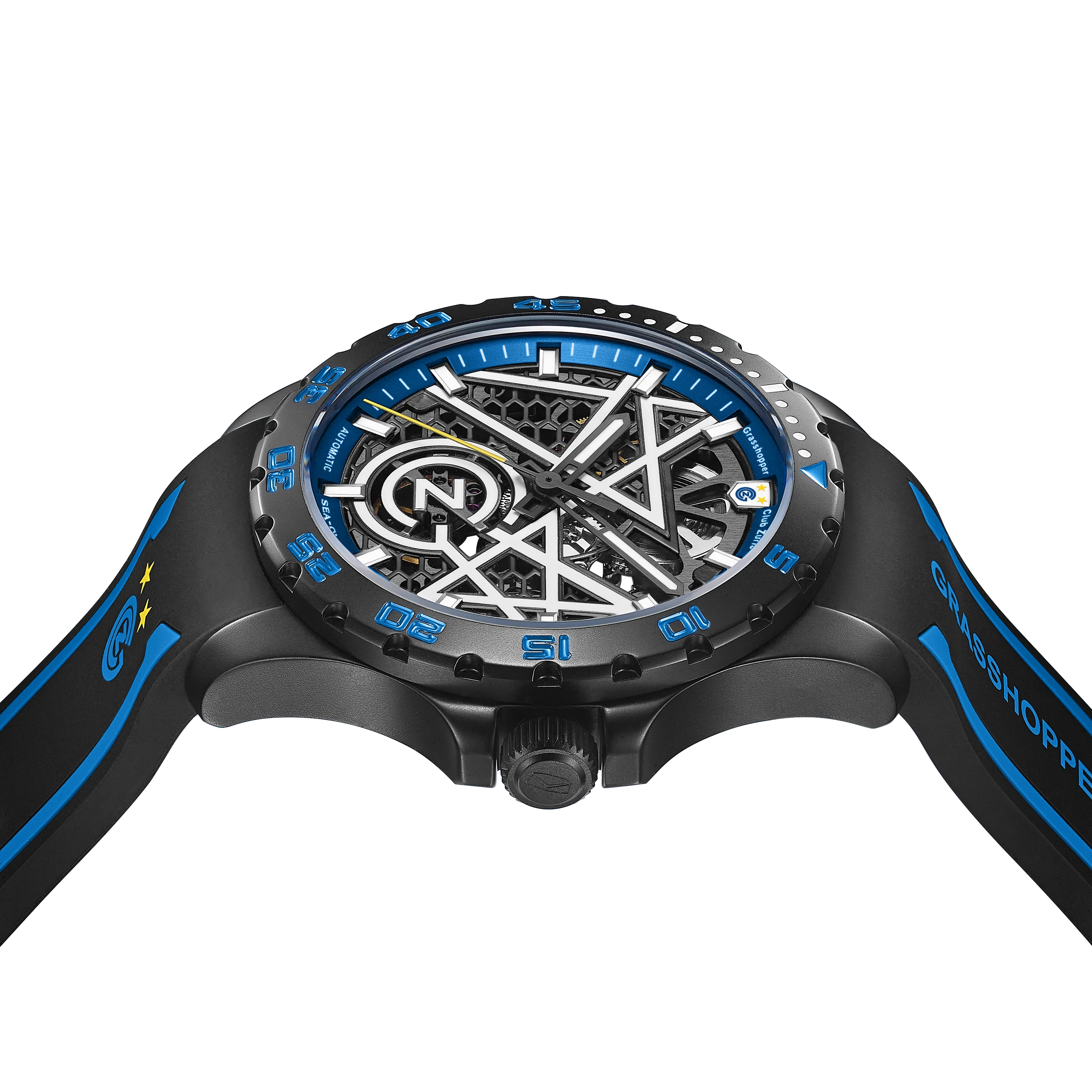 Seagull Watch | Football Co-branded Swiss Grasshopper Club Zurich Skeleton Watch 44mm - Image 3
