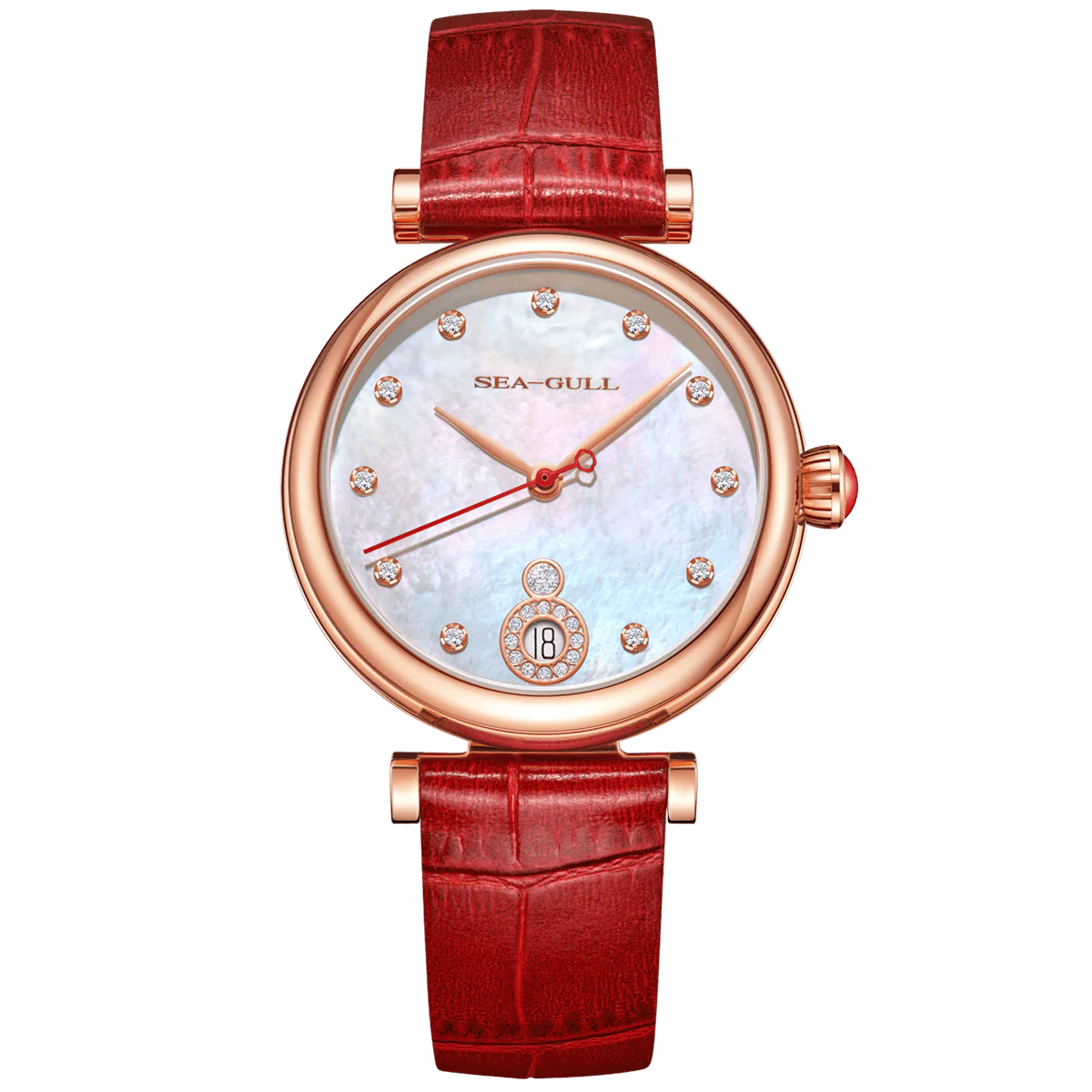 Seagull Watch | Heartfelt Shimmering Mother-of-Pearl Dial Watch 34.5mm - Image 4