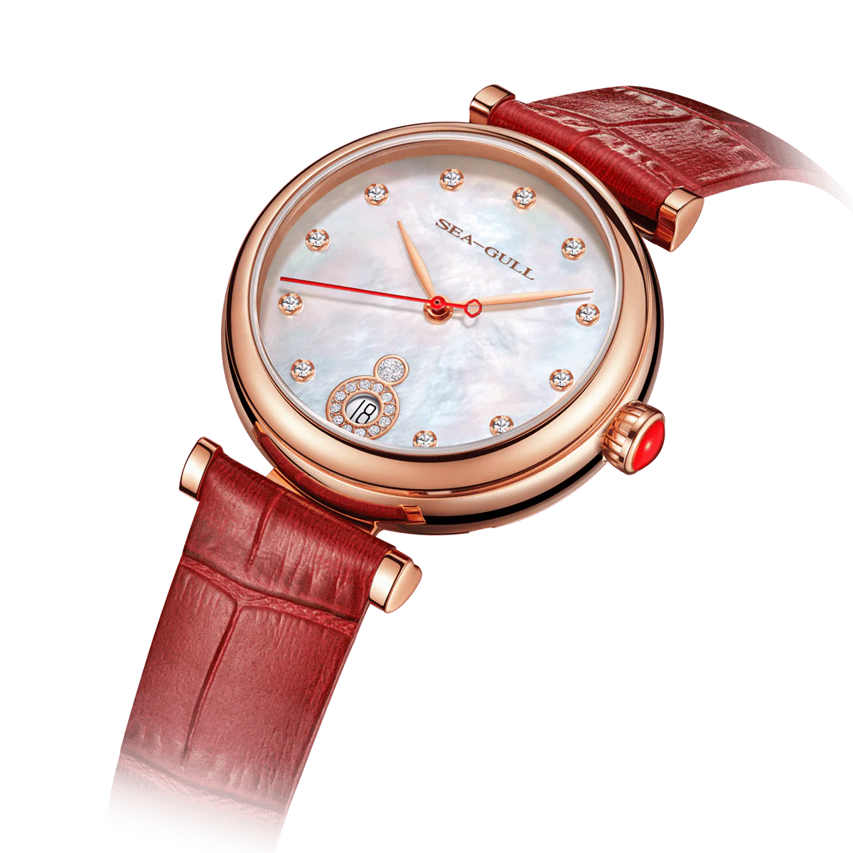 Seagull Watch | Heartfelt Shimmering Mother-of-Pearl Dial Watch 34.5mm - Image 5