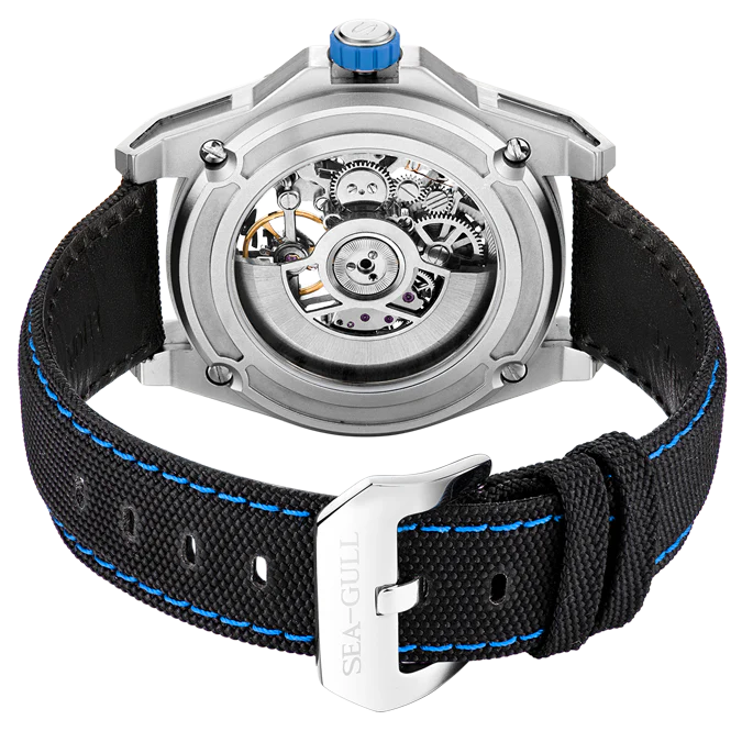 Seagull Watch | Trendy Edgy Skeleton Polygonal Automatic Watch 43mm - Image 10